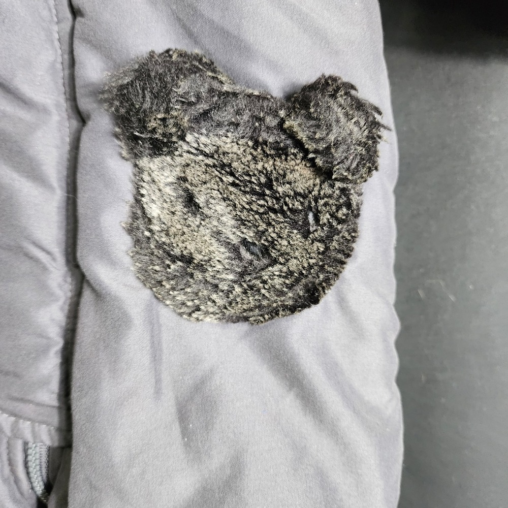First Impressions Baby Gray Faux Fur Trim Hooded Pram Suit Bunting 3-6 Months - Picture 2 of 4